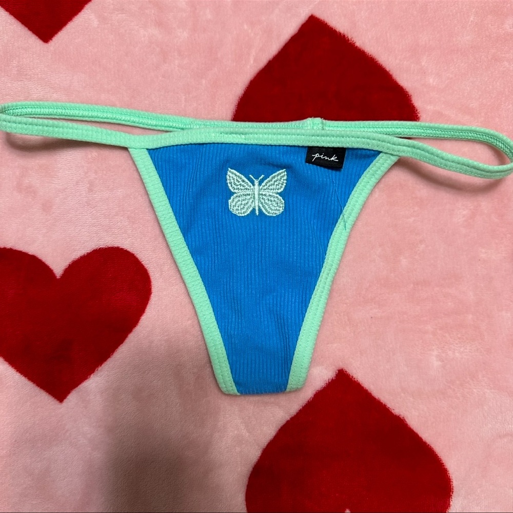 PINK Victoria's Secret Blue and Mint Panties